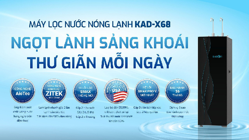 may loc nuoc karofi kad x68 10